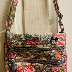 Vera Bradley Disney Mickey, Minnie, Donald, & Daisy Multicolor Floral Crossbody